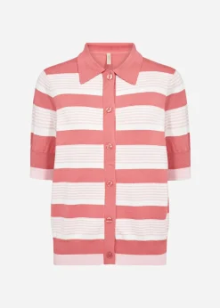 SC-DOLLIE STRIPE 820 Pullover Pink