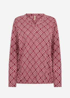 SC-FELICITY AOP 530 Blus Rubinröd