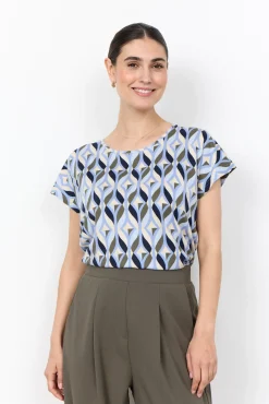 SC-FELICITY AOP 551 T-shirt Blå