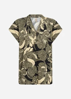 SC-FELICITY AOP 547 T-shirt Mörkgrön