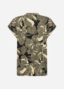 SC-FELICITY AOP 547 T-shirt Mörkgrön