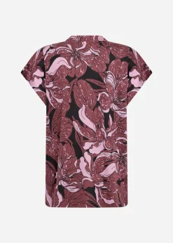 SC-FELICITY AOP 547 T-shirt Mörkröd