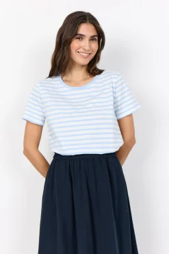 SC-RINA STRIPE 22 T-shirt Ljusblå